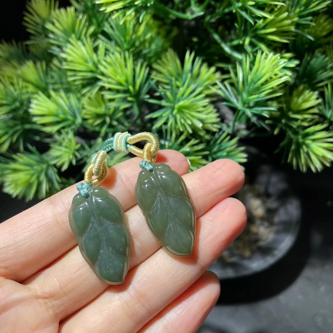 【玉经纶】20372/HQ18-和田玉叶子吊坠-多样性发其一