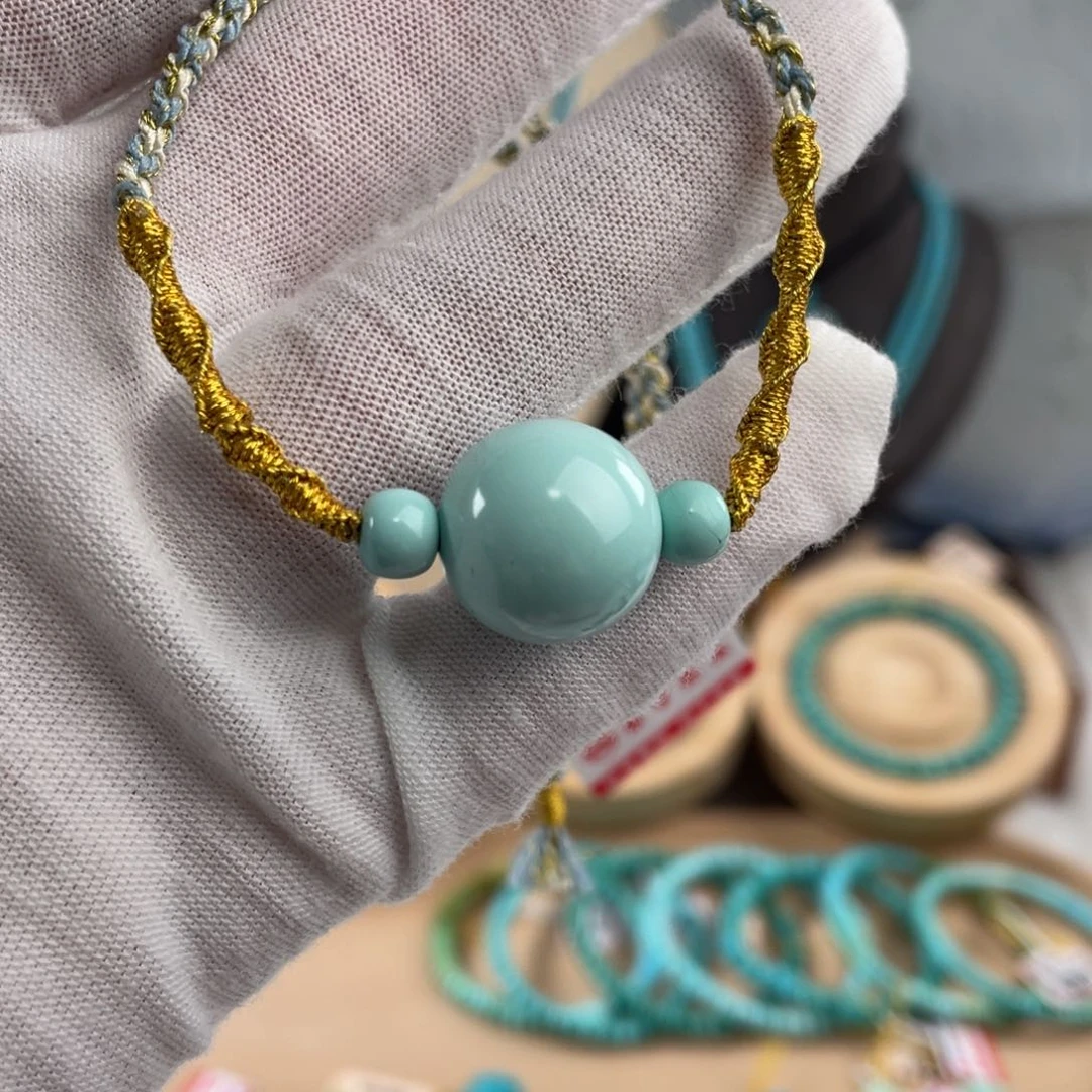 绿松石手链未镶嵌共****放精品圆珠卡15+