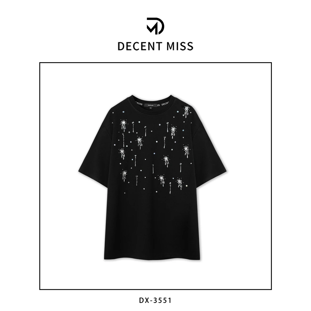【原创设计】Decent miss春季新款短袖T恤DX-3551