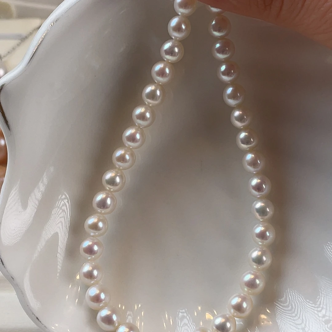 淡水珍珠颈饰银S925镶嵌