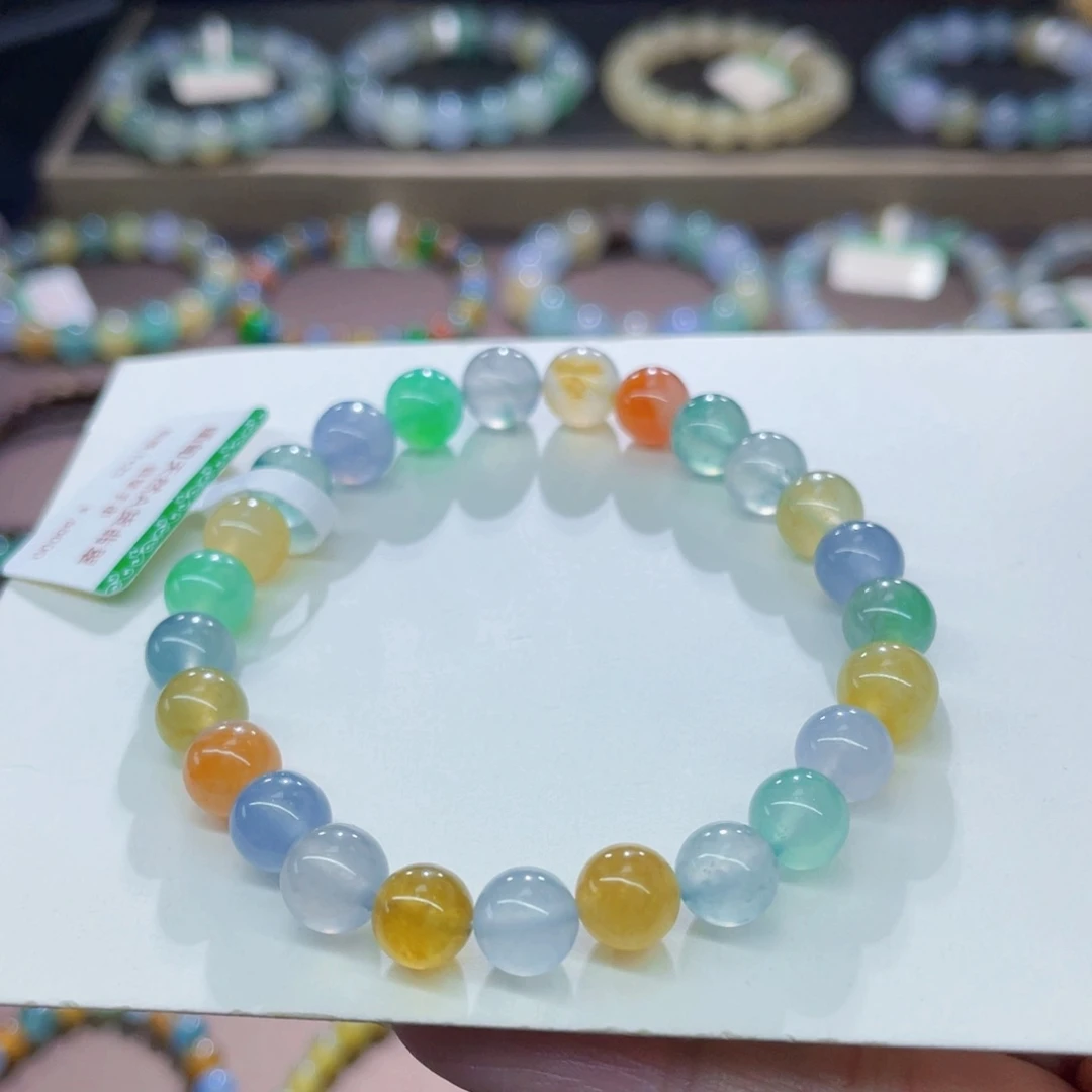 未镶嵌手链翡翠高冰花仙子卡7.3