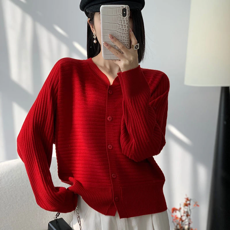 【香嘉怡新品】XJYD8910女士上衣绵羊毛2024早秋新款加厚网红款