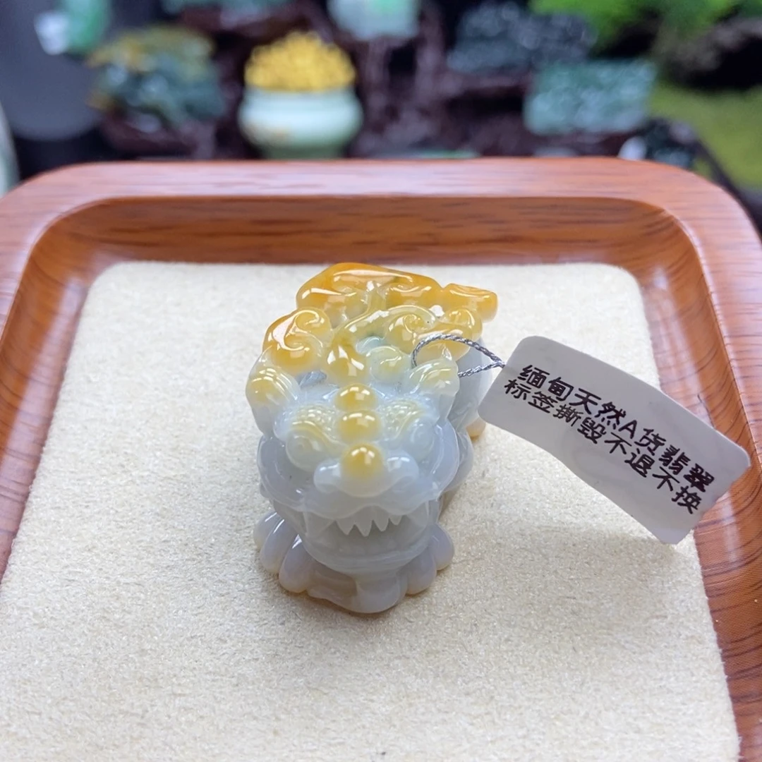 颈饰未镶嵌翡翠A30 黄金甲含珠貔貅