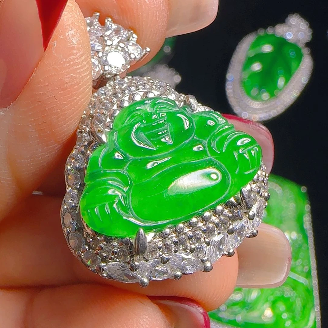 翡翠吊坠(赠链)银S925镶嵌