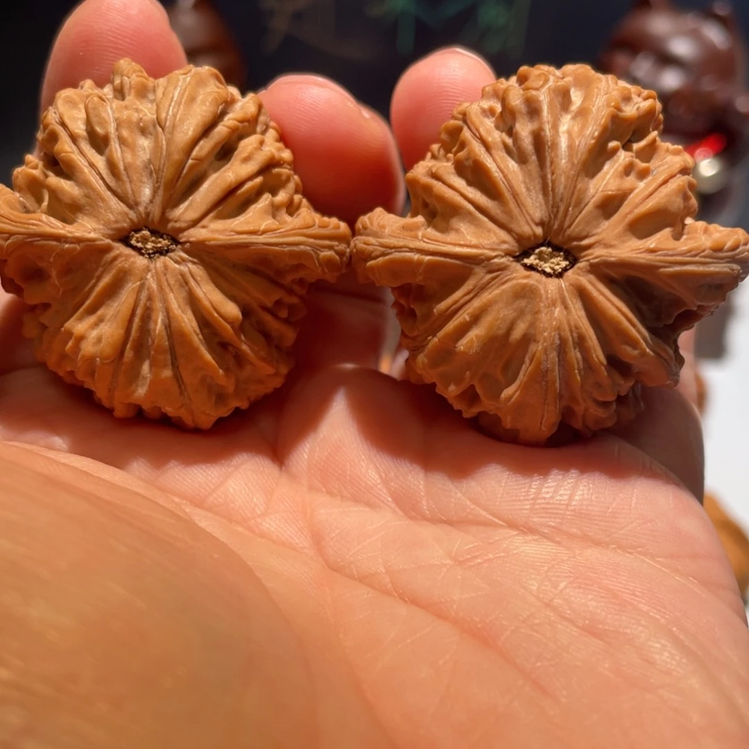 文玩核桃把件卡*磨盘42全品