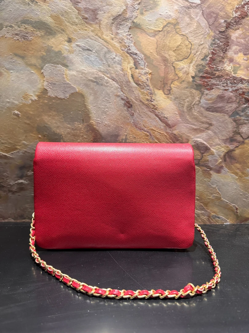 HIRMRIS手工真皮包23-551113-红 豆腐酱香 横盖香