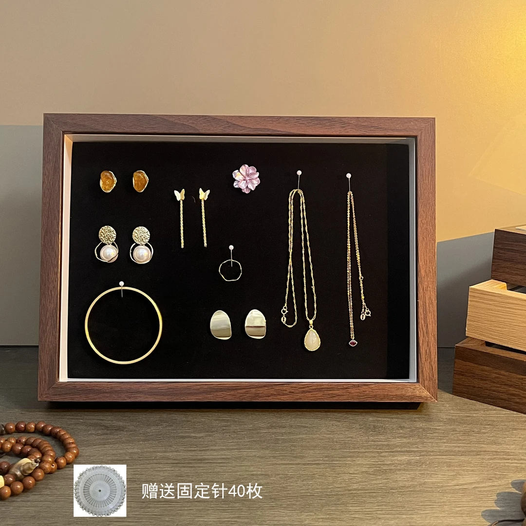 防尘耳钉耳环首饰收纳架桌面展示架盘家用商用饰品架