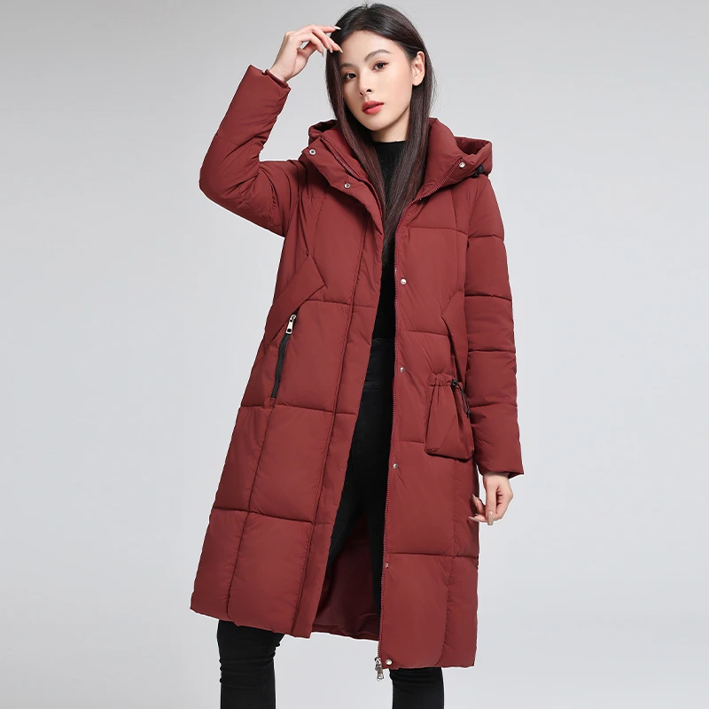 时尚宽松气质大码显瘦加厚长棉服长款外套女2025爆款棉服冬季新款