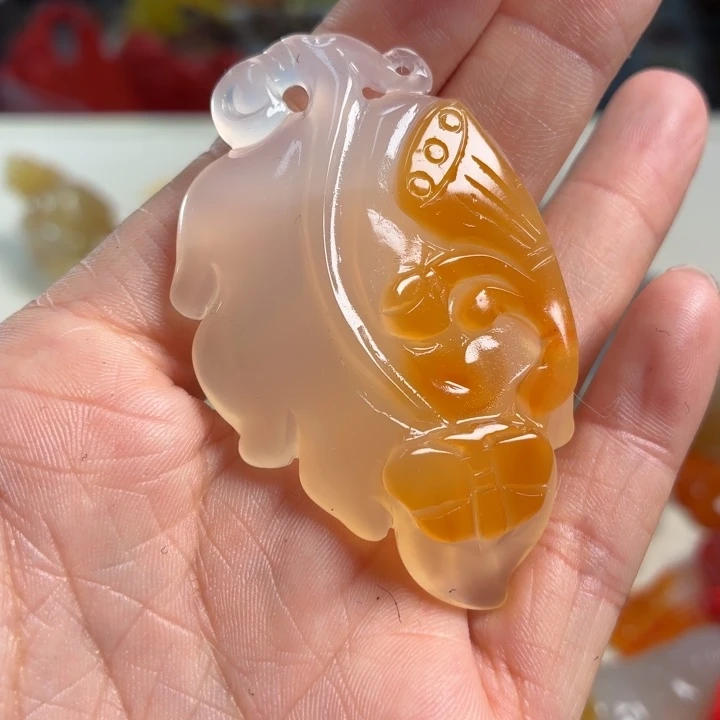 玛瑙/玉髓未镶嵌吊坠(不含链)