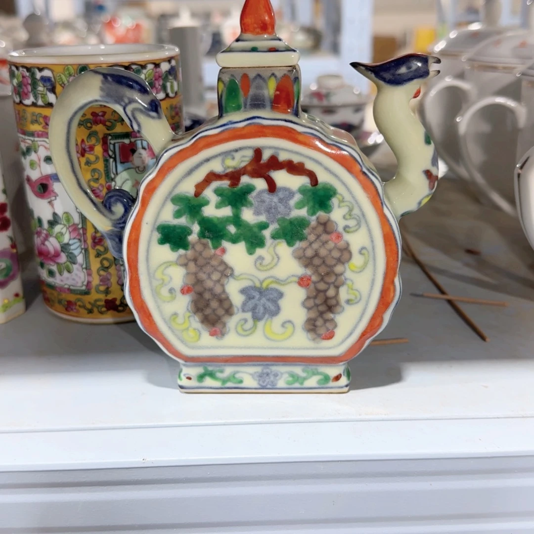 手绘瓷器，全部处理