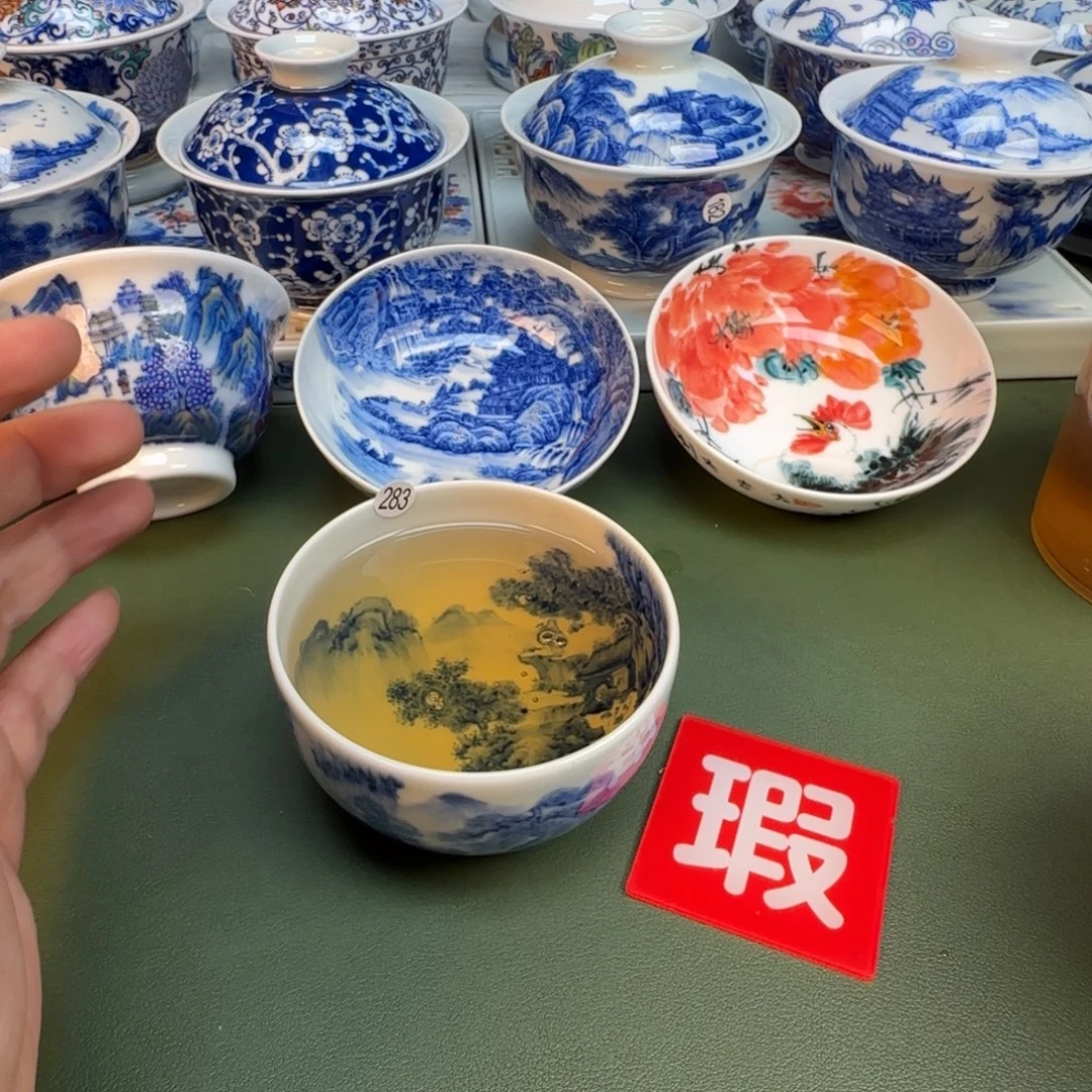 纯手工纯手绘茶具石头283