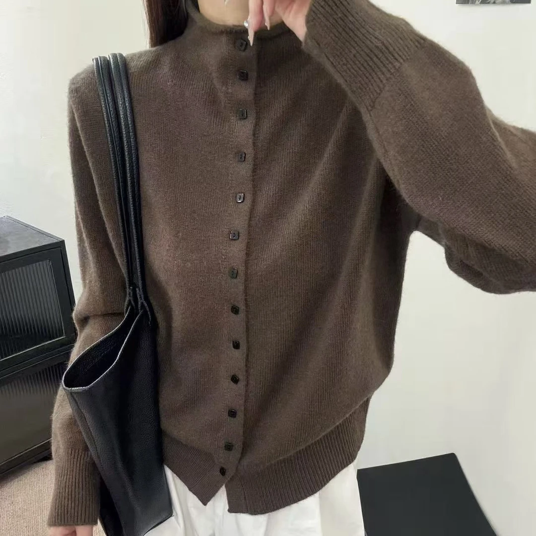 XINGYIGE多扣开衫韩版秋冬毛衣外套加厚保暖柔软舒适