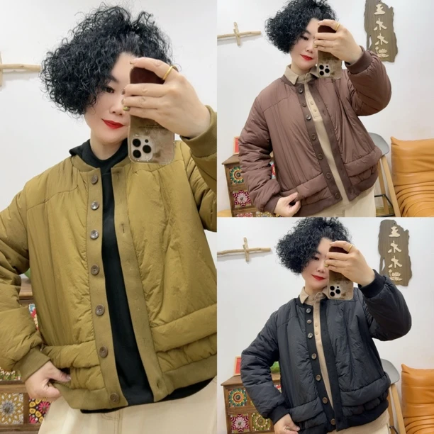 1785#休闲棒球领棉服