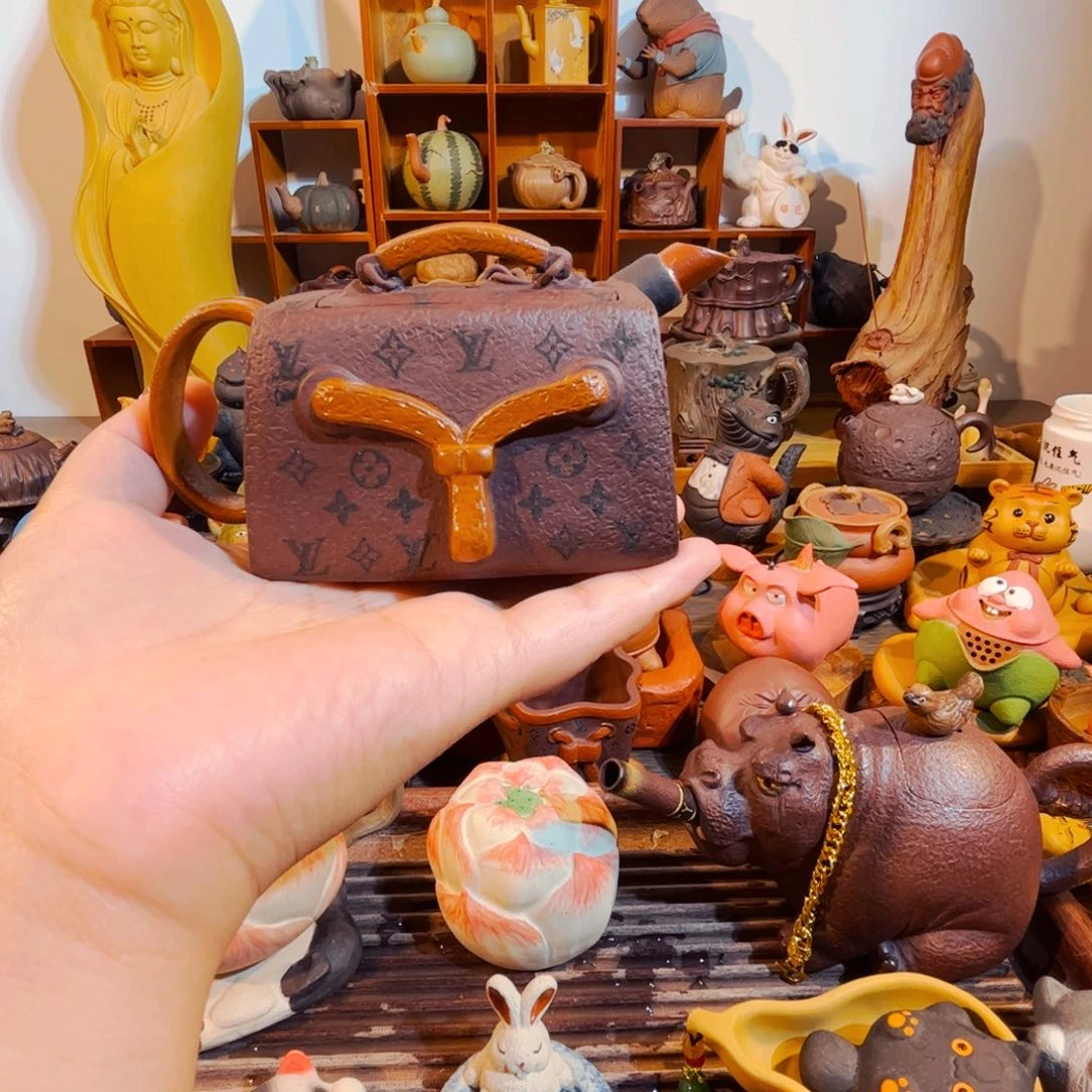 茶壶红泥迷**鱼纯手工制作过程就是