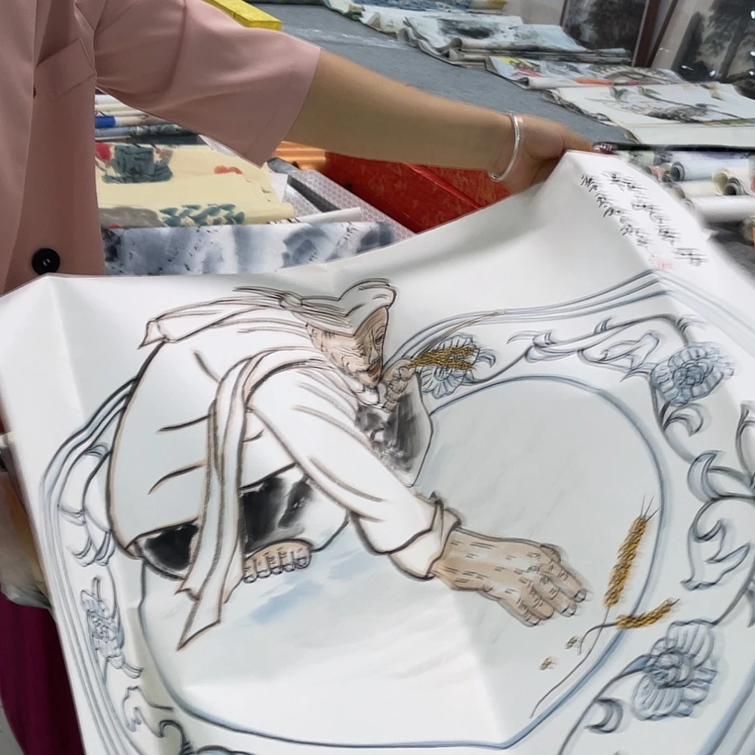 国画纯手绘的花鸟山水