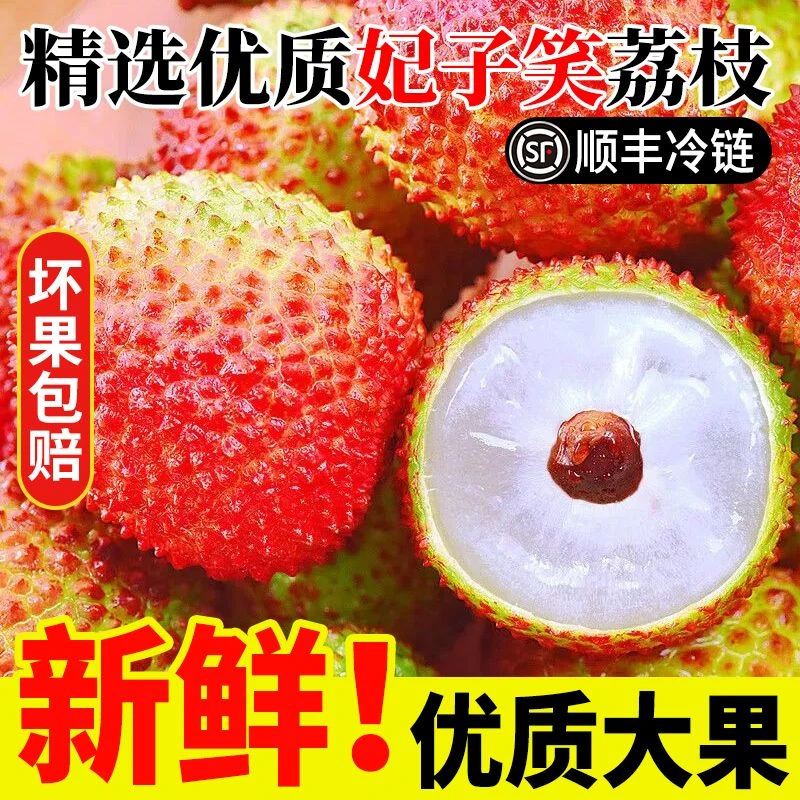 臻选妃子笑荔枝果园现摘净重4.5斤鲜果商超品质大果香甜多汁爆甜果皮薄肉厚新鲜广西壮族自治区