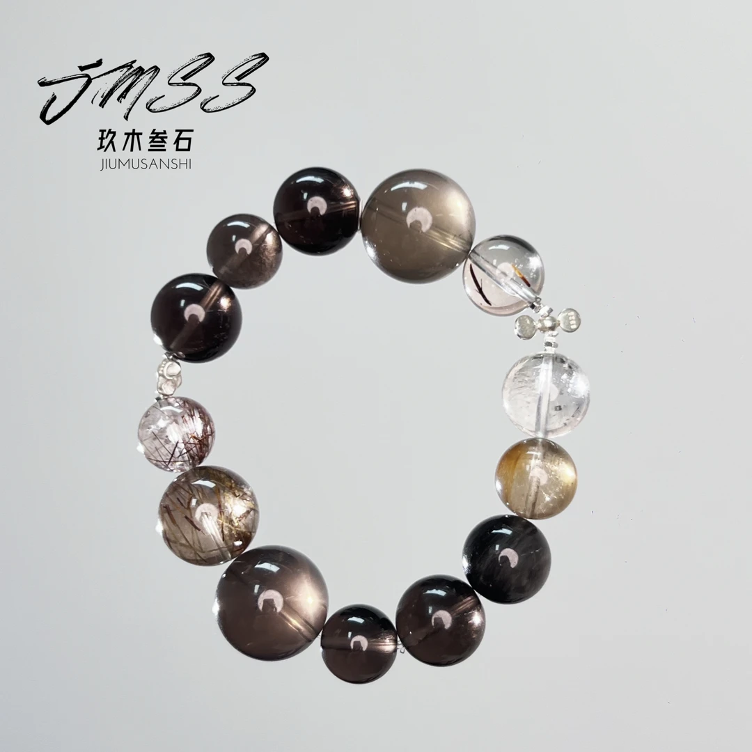 【玖木叁石】【茶半】茶水晶手链JM081-A8-1