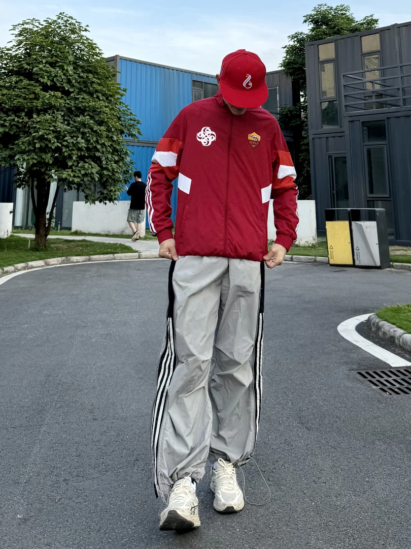 男子足球运动夹克外套舒适透气训练休闲梭织外套