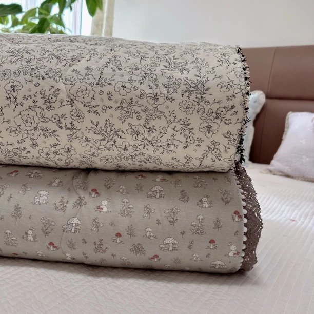 针织&双层纱 棉花被～可水洗新疆棉花填充 夏被