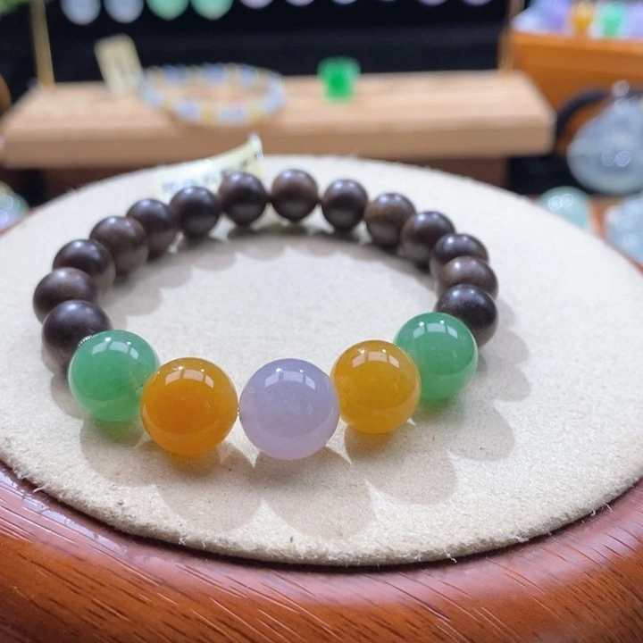 翡翠未镶嵌吊坠(不含链)翡翠浓彩色手串