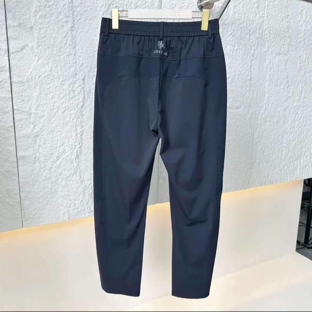 夏季裤子超薄网眼时尚男士休闲透气薄款潮流长裤弹力运动休闲裤男