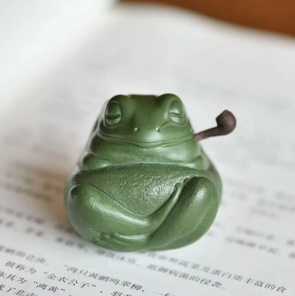 逍遥蟾 宜兴紫砂纯手工茶宠摆件可养茶玩手办原矿茶具精品金蟾