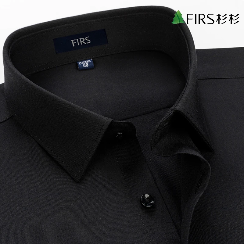 【桑蚕丝柔顺舒适】杉杉2025新款男士白色长袖衬衫商务修身抗皱衬衣