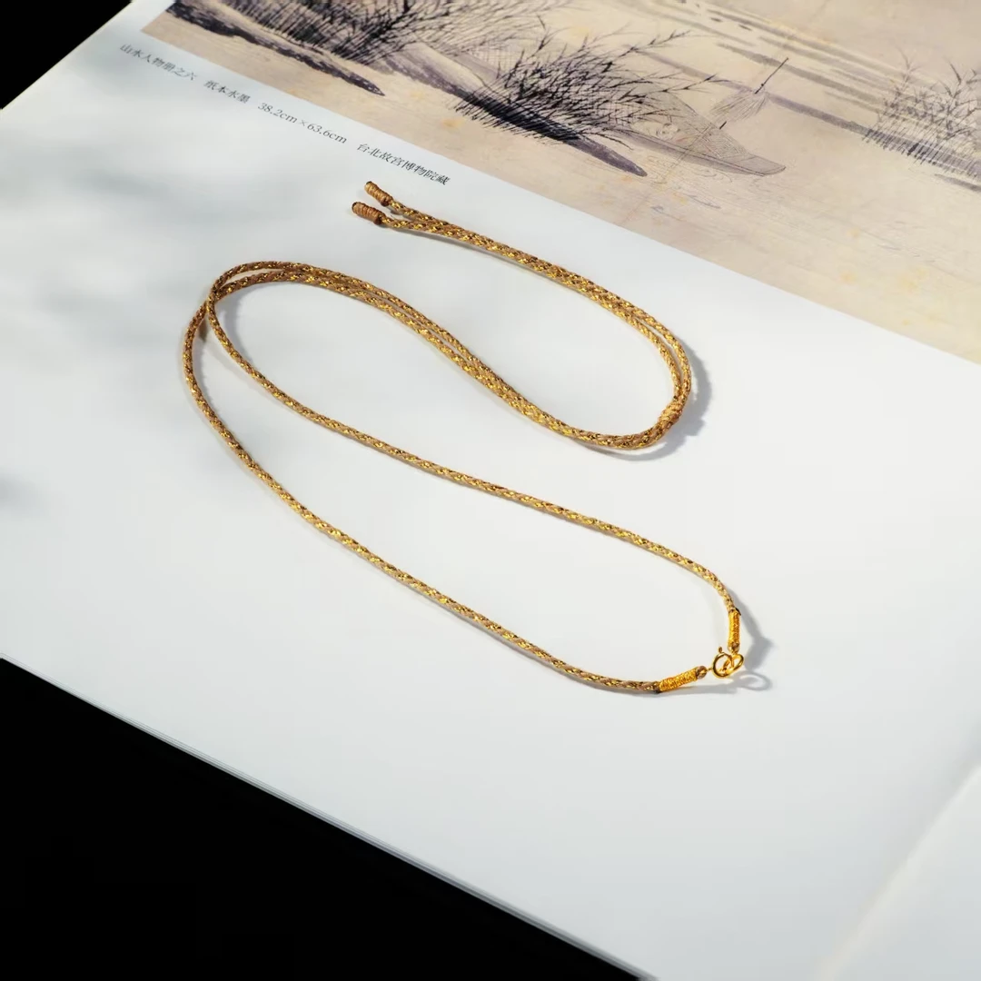 【繁绣】花奢珠宝 手工编织18k金百搭链（多样性发货）