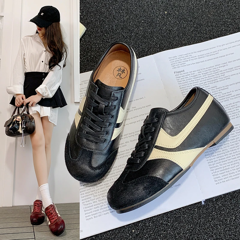 美式女孩增高5cm复古休闲马拉松徒步休闲德训鞋女阿甘鞋