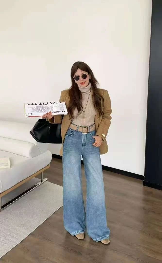 加厚加绒长裤直筒高腰休闲宽松款冬季25206