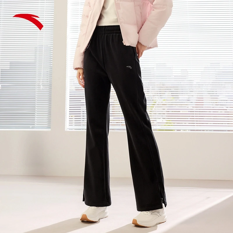 【安踏】女子早春新款休闲运动裤加绒保暖宽松阔腿裤162447313N-JY