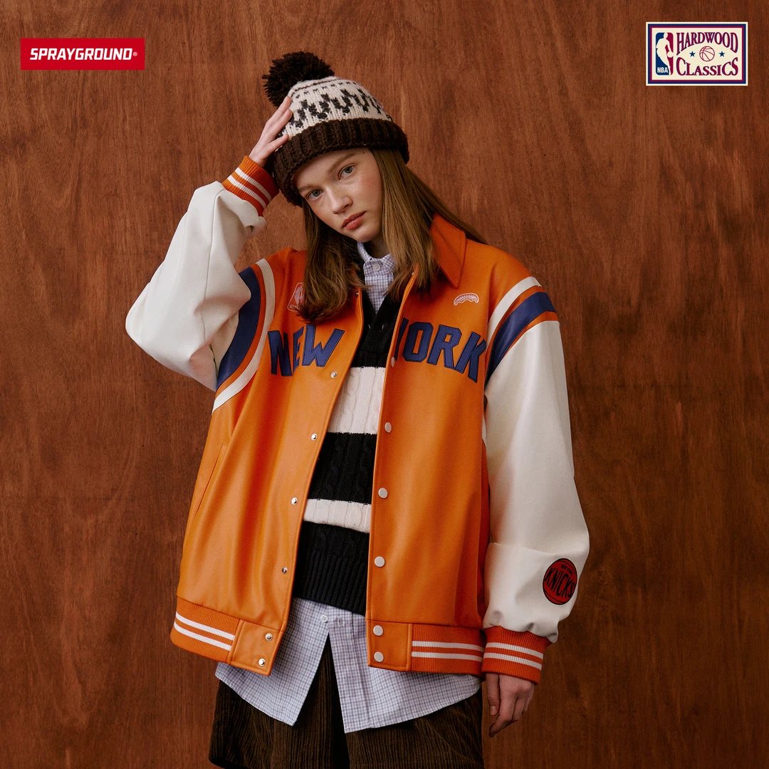 SPRAYGROUND I NBA HWC联名系列鲨鱼嘴棒球夹克美式HD NE231110