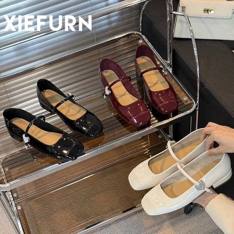 XIEFURN/鞋夫人平底玛丽珍女2025春夏新款法式百搭温柔浅口单鞋