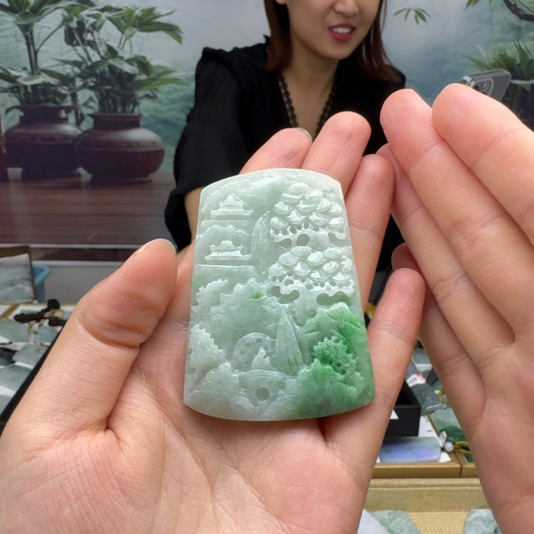 翡翠未镶嵌颈饰天然