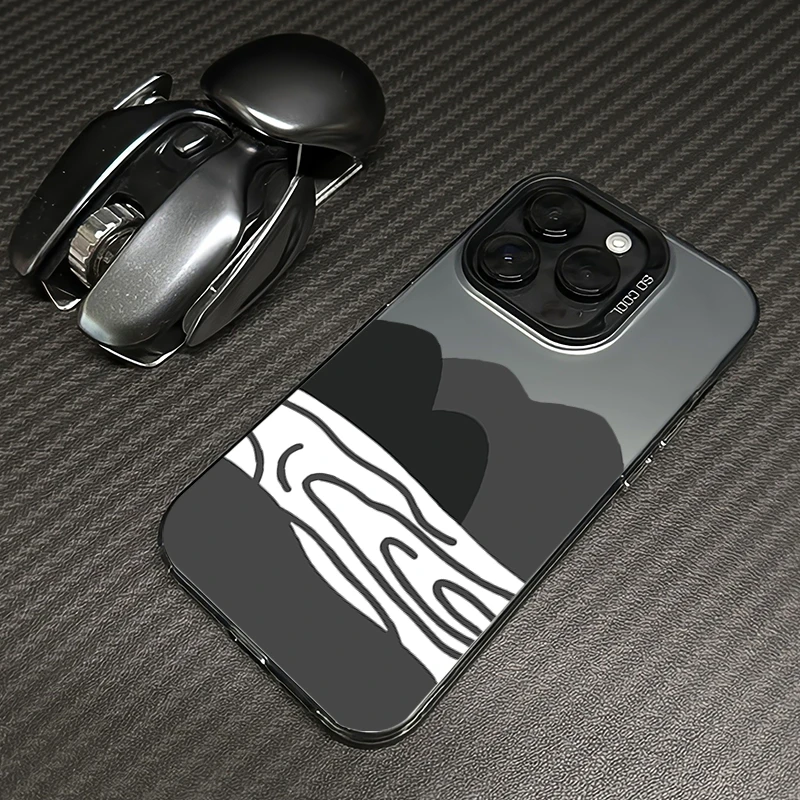 简约山脉适用iphone16手机壳15苹果14高级13promax磨砂12网红防摔