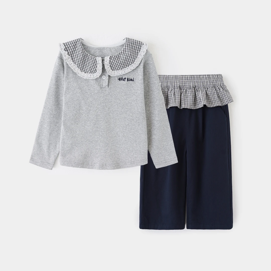 2025秋季新款女童外套直筒裤两件套儿童时尚洋气套装Q2056