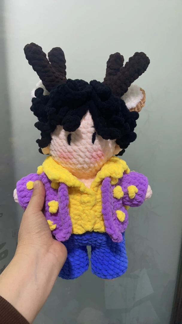 十个勤天二哥鹭卓冰条线手工娃娃成品