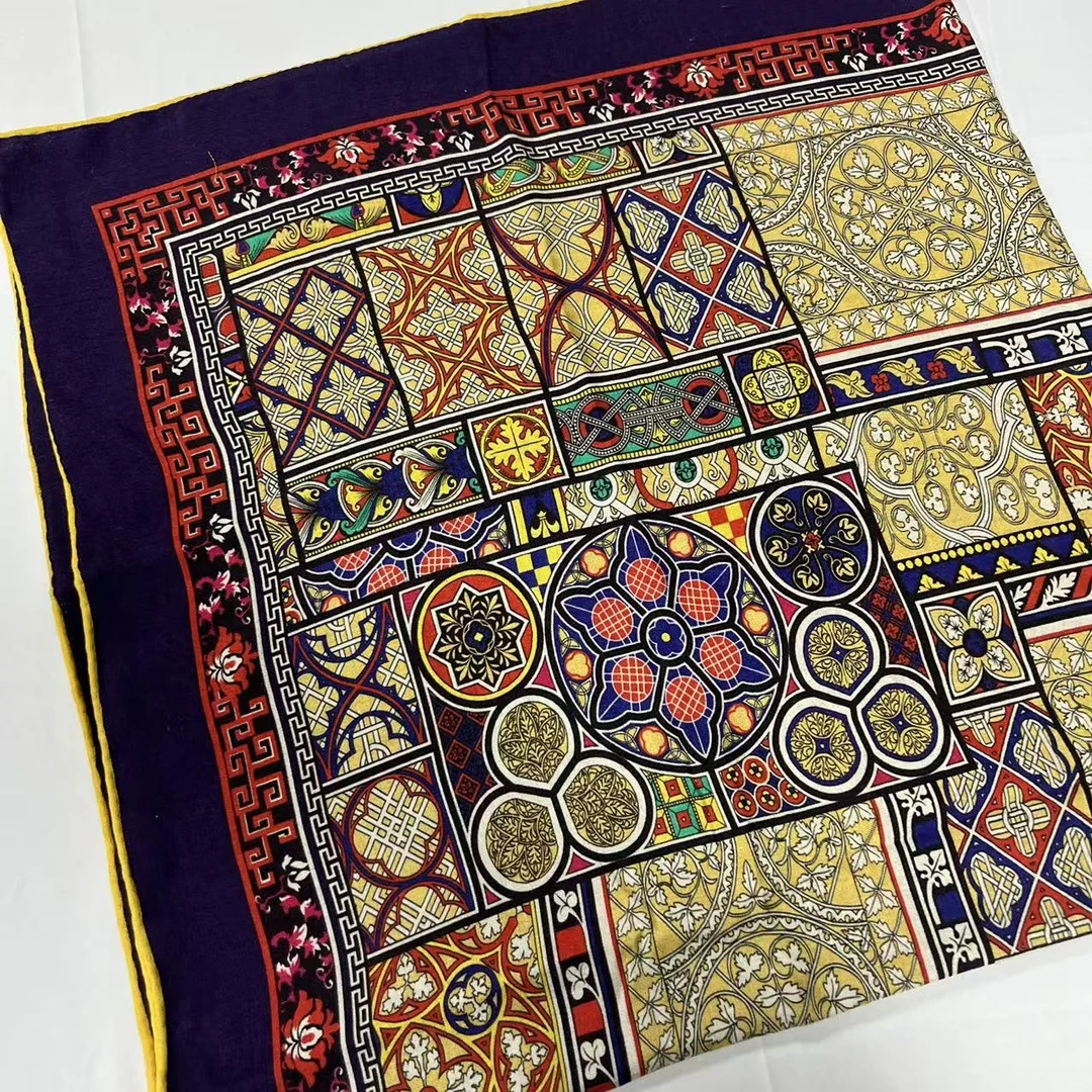 110丝毛方巾-佳韵凝雨 提花105cm丝巾