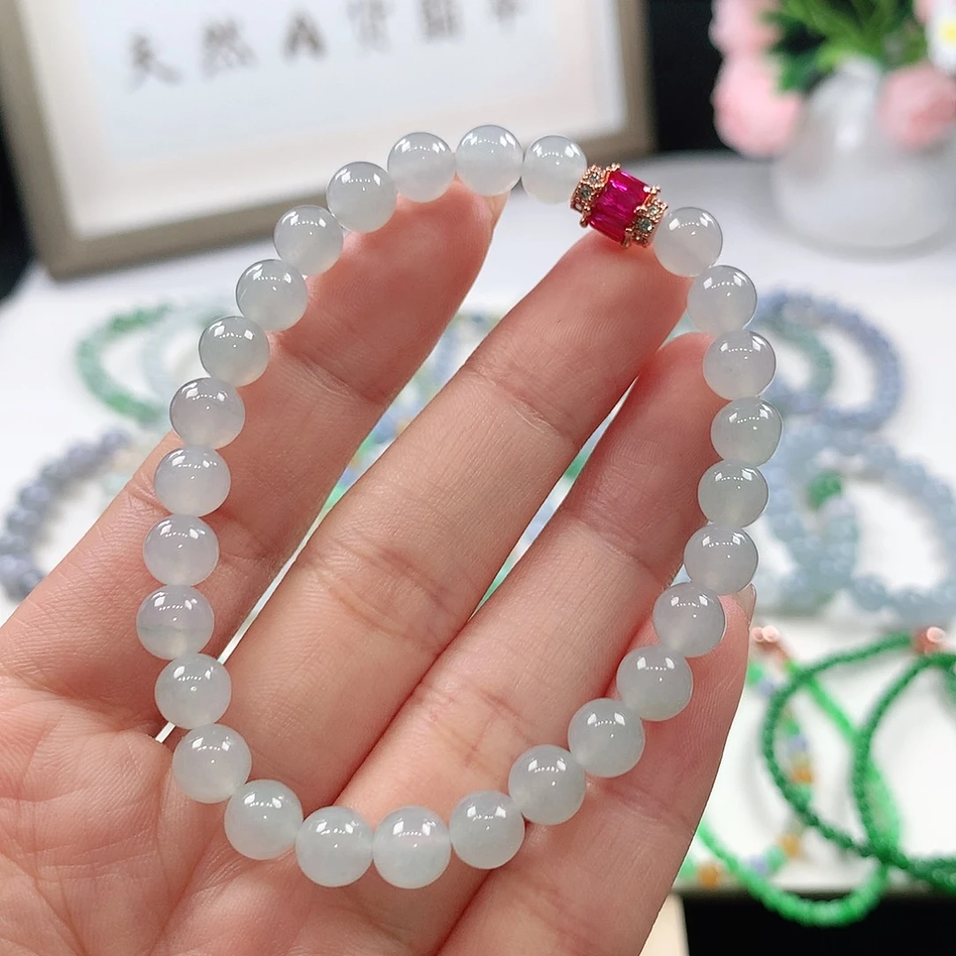 翡翠未镶嵌手链手链6.7mm