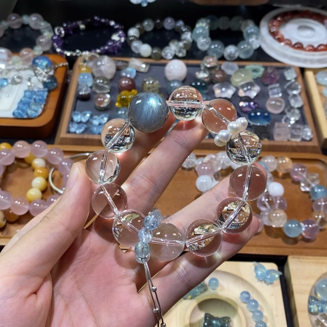 水晶手链银S925镶嵌