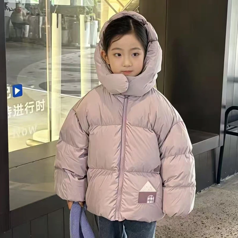 现货90白鸭绒|杜邦三防郝叔童品冬季2025女童韩版羽绒服潮HR5413