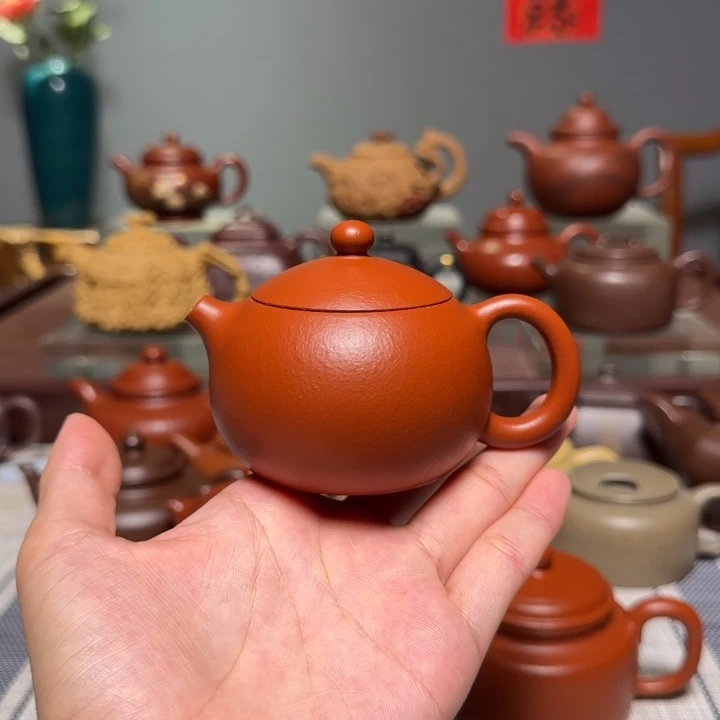 茶壶紫砂全手工小煤窑朱泥西施 150cc
