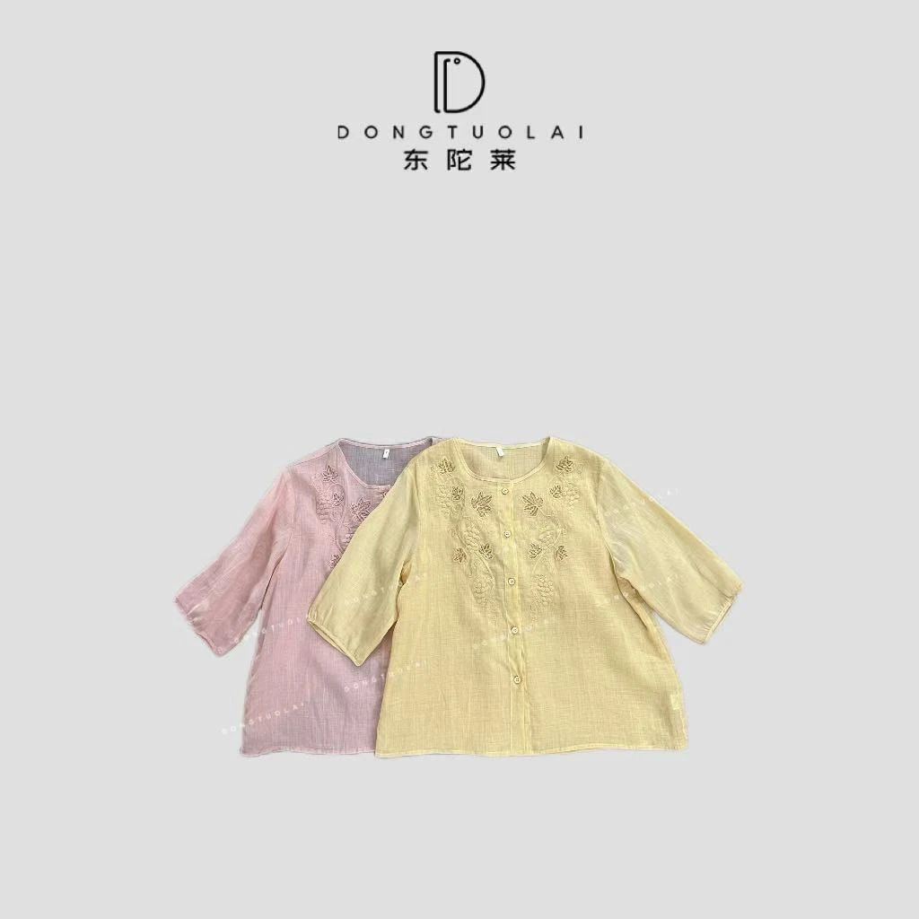 《花束》衬衫气质常规款休闲百搭休闲宽松衬衫时尚复古韩版夏季