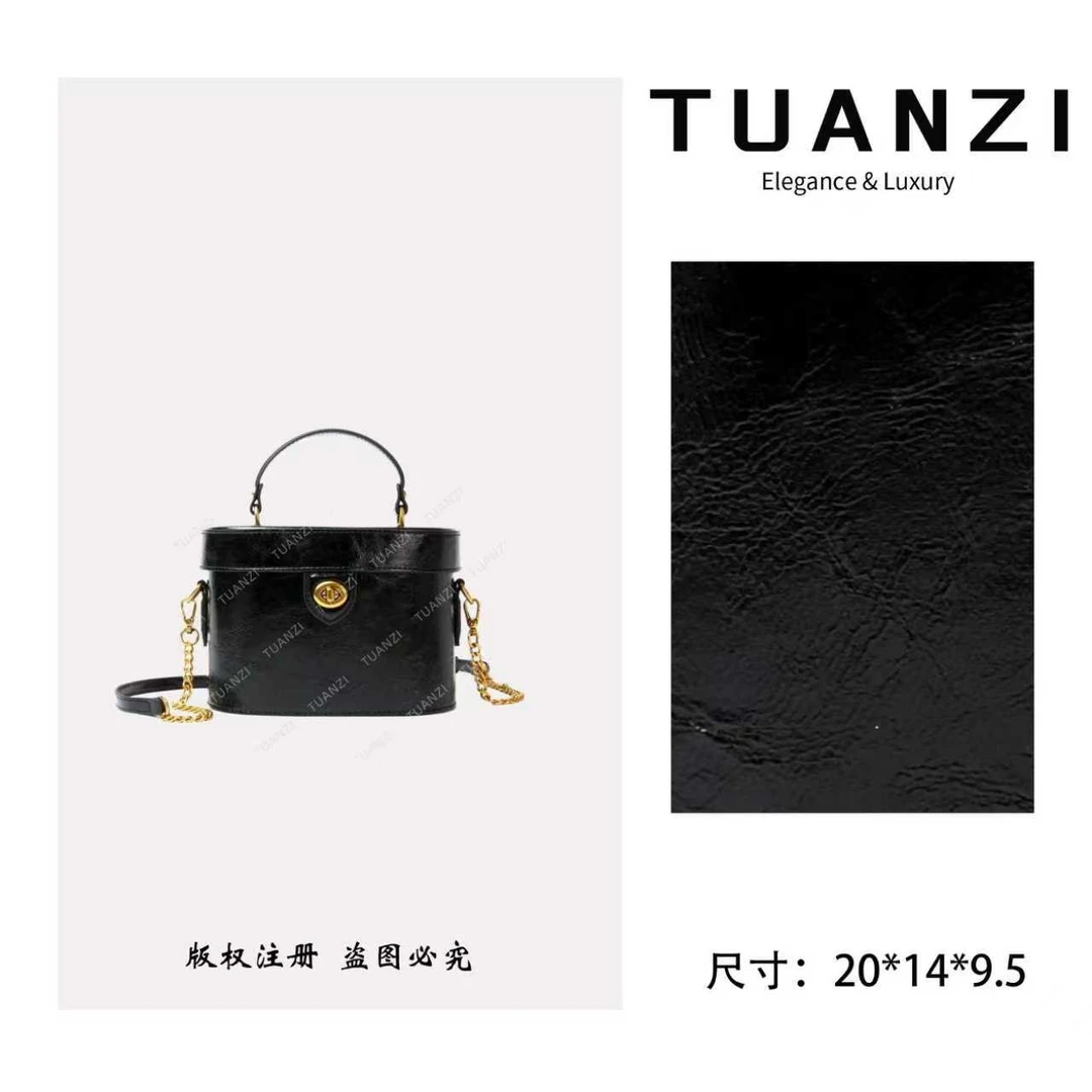 TUANZI『高端玩家』秋冬新款20cm原创设计女包 SKL-5822-黑色