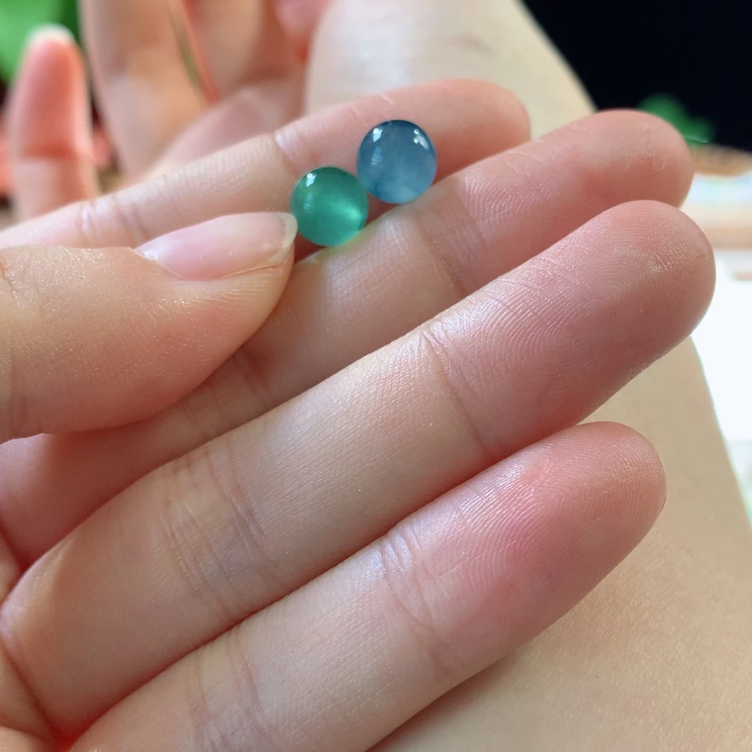 L***.翡翠散珠冰绿 冰蓝单珠