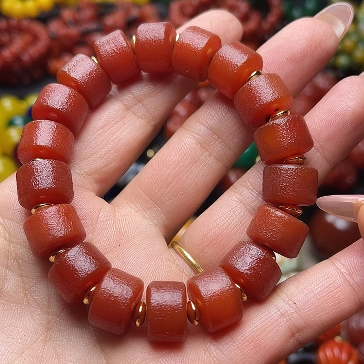 青***坊玛瑙/玉髓未镶嵌手链