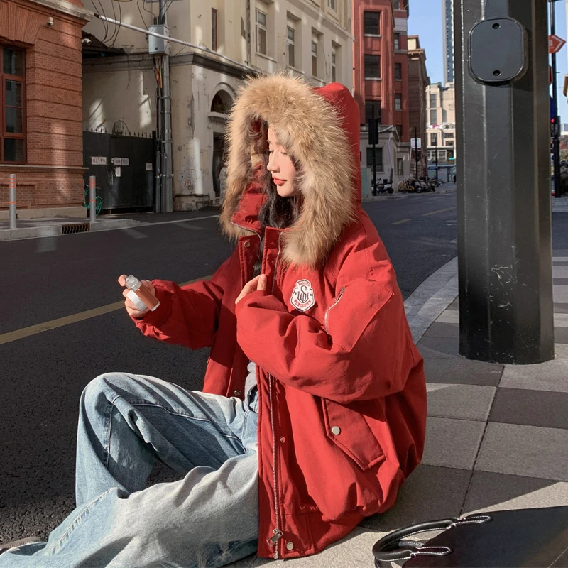 小众休闲工装风派克羽绒服2025冬新款潮酷百搭松弛感90白鸭绒外套