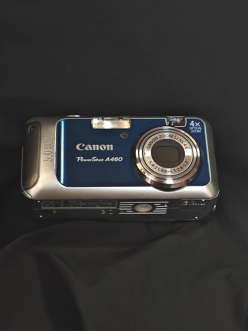 9新 Canon/佳能 a460 蓝色 屏瑕 复古ccd数码相机 用五号电池蓝色