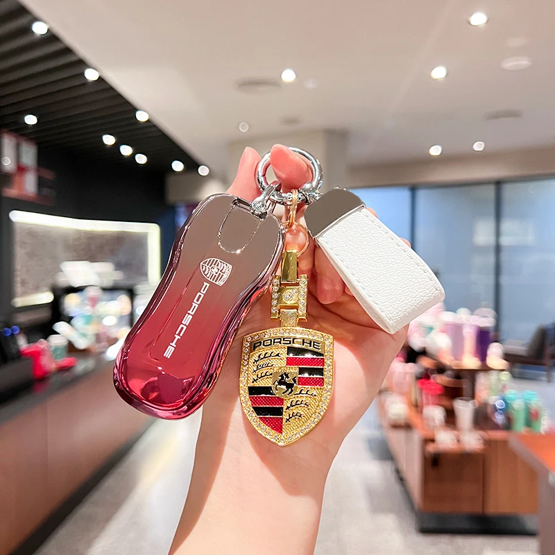 适用新款保时捷钥匙套卡宴保护壳帕拉梅拉panamera包taycan扣911