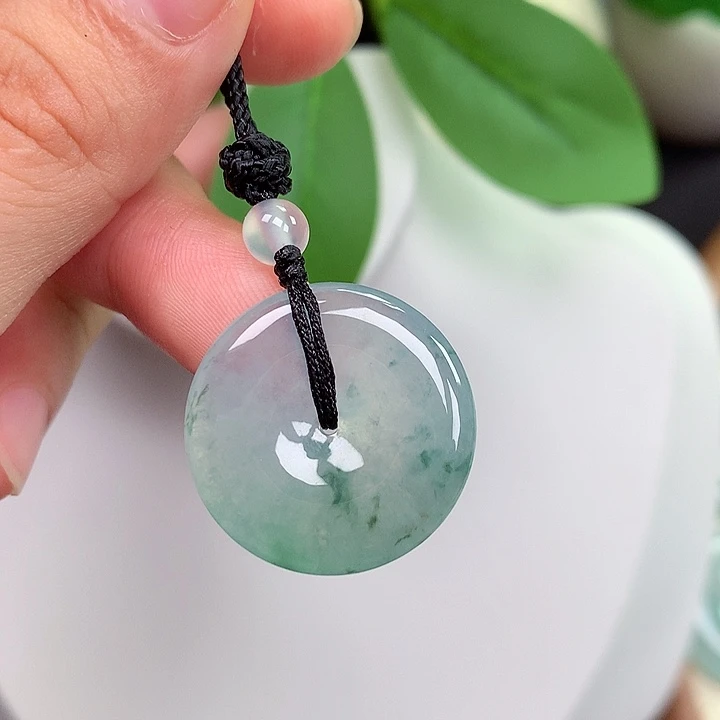 颈饰未镶嵌翡翠平安扣 22.8x4.2mm